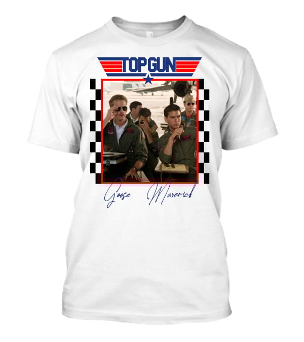 Top Gun Goose Maverick Classic Aviation Icons In Signature Flight Gear T-Shirt