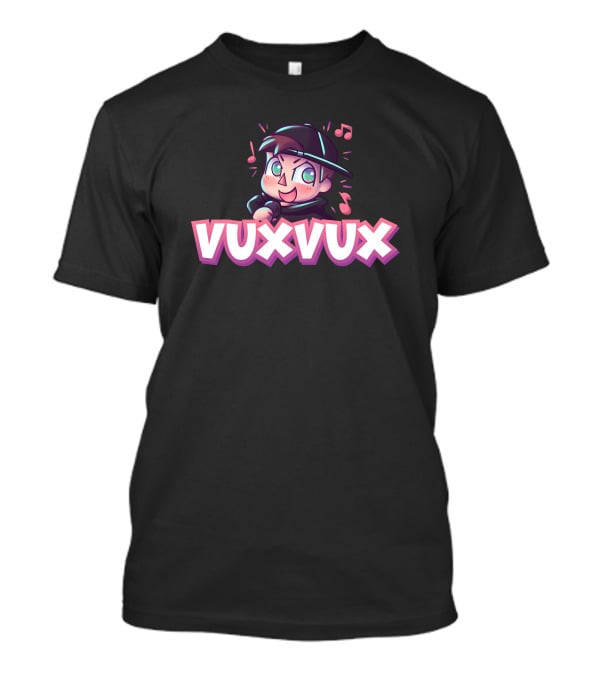 Vuxvux Character Cartoon With Music Notes T-Shirt