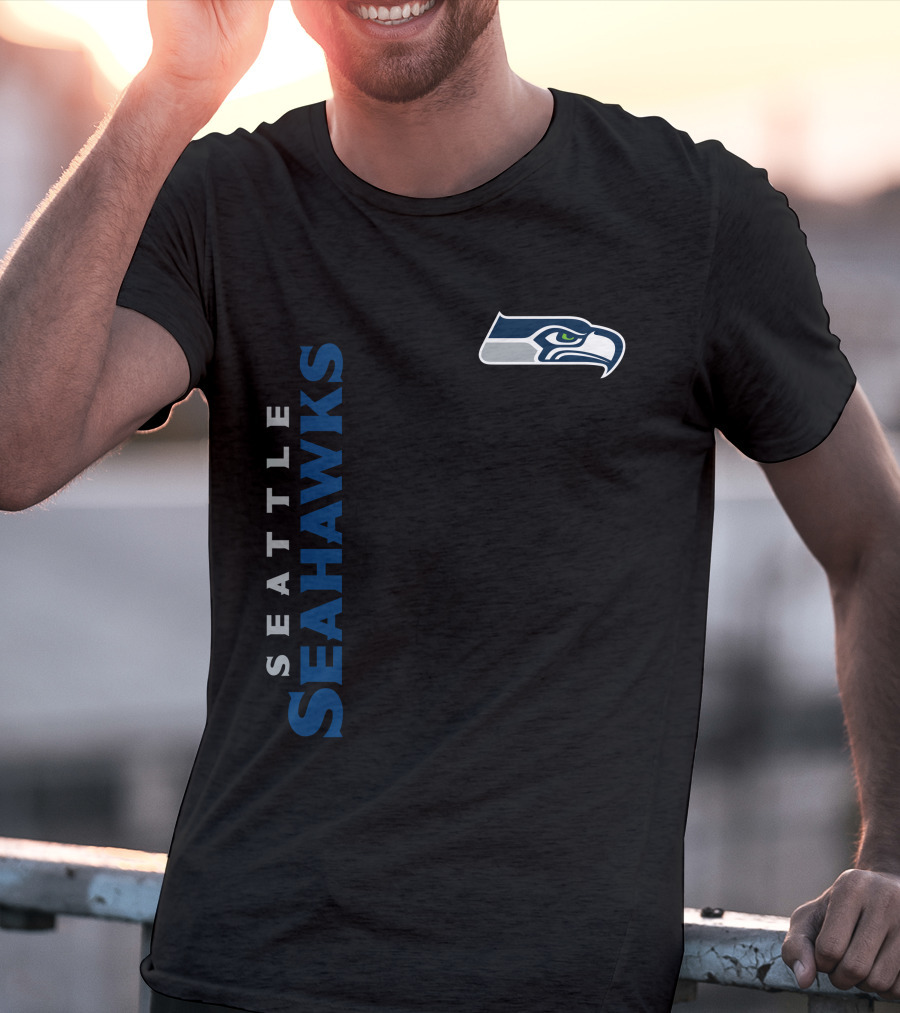 Seattle Seahawks Logo Vertical Display T-Shirt