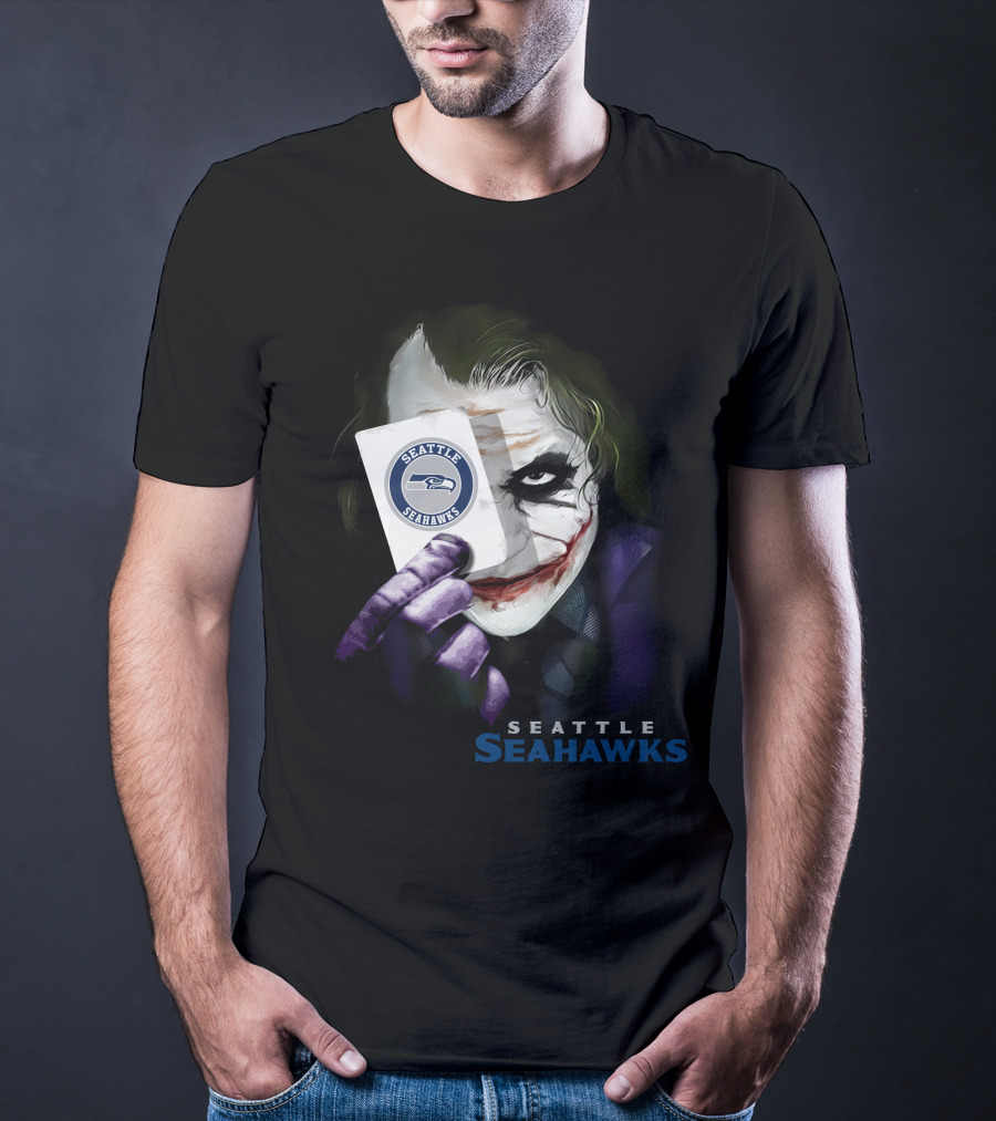 Seattle Seahawks Joker Playing Card T-Shirt