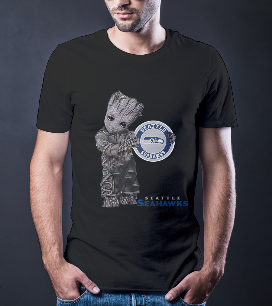 Seattle Seahawks Groot Holding Team T-Shirt