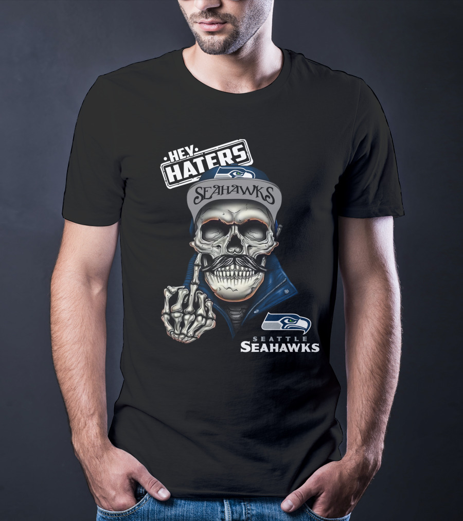 Seattle Seahawks Hey Haters Skeleton T-Shirt