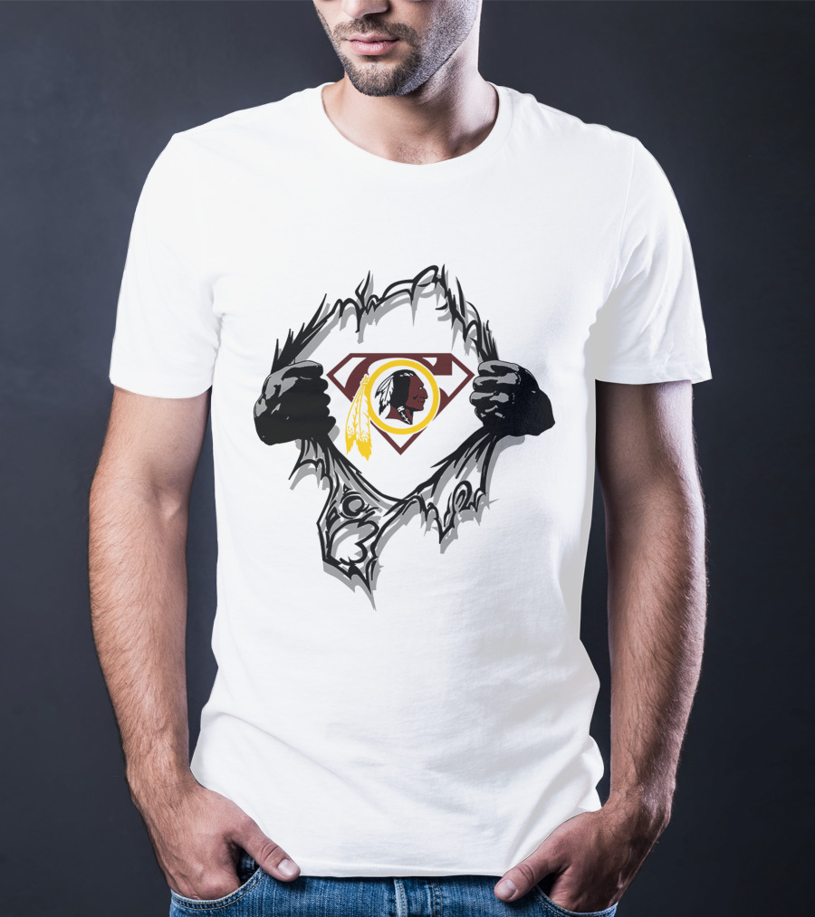 Redskins 01 Superman Logo Fan Crossover T-Shirt