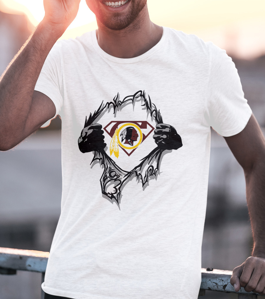 Redskins 01 Superman Logo Fan Crossover T-Shirt
