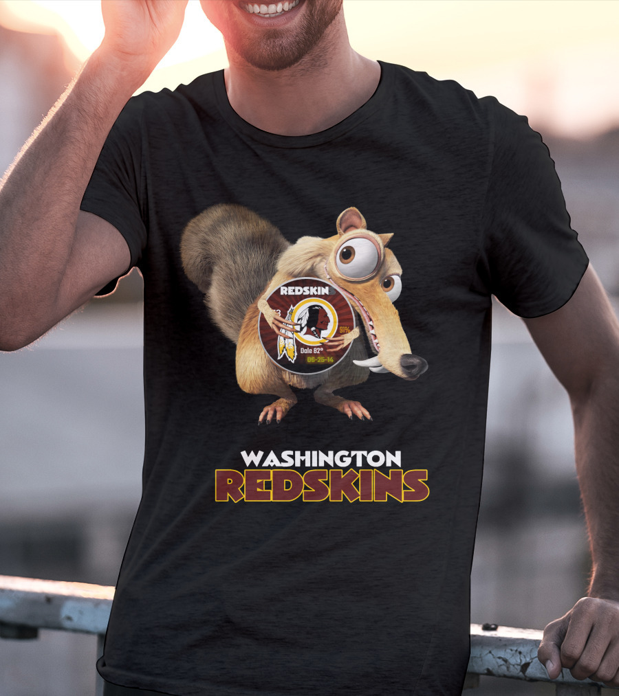 Washington Redskins Redskin 05 Ice Age Squirrel T-Shirt