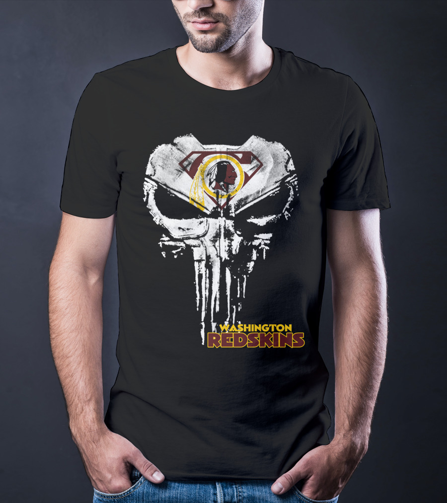 Washington Redskins Superman Punisher T-Shirt