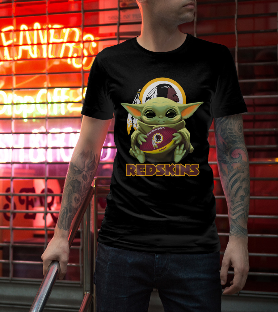 Redskins Football With Baby Grogu T-Shirt