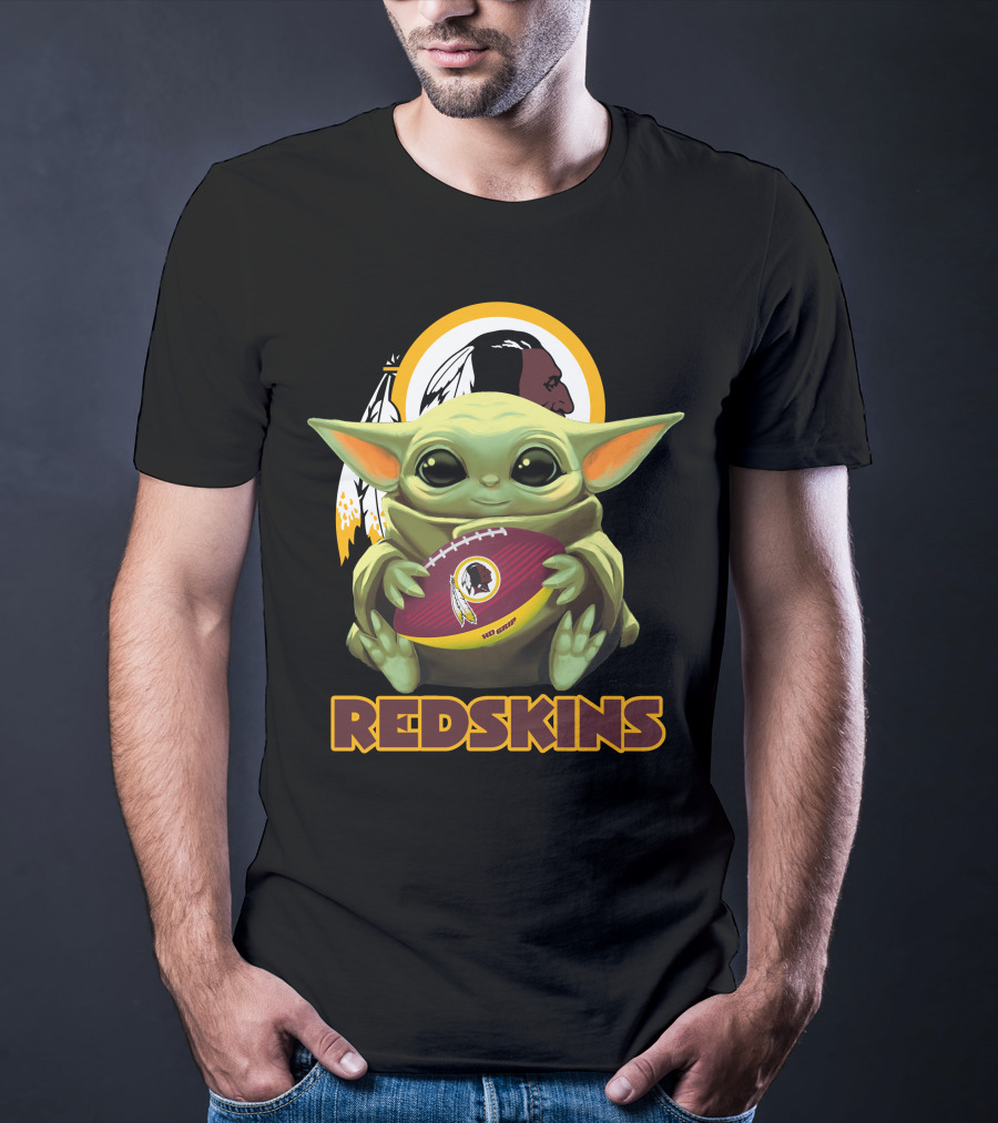 Redskins Football With Baby Grogu T-Shirt