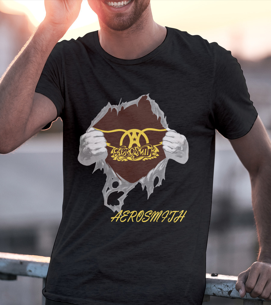 Aerosmith Logo Ripped T-Shirt