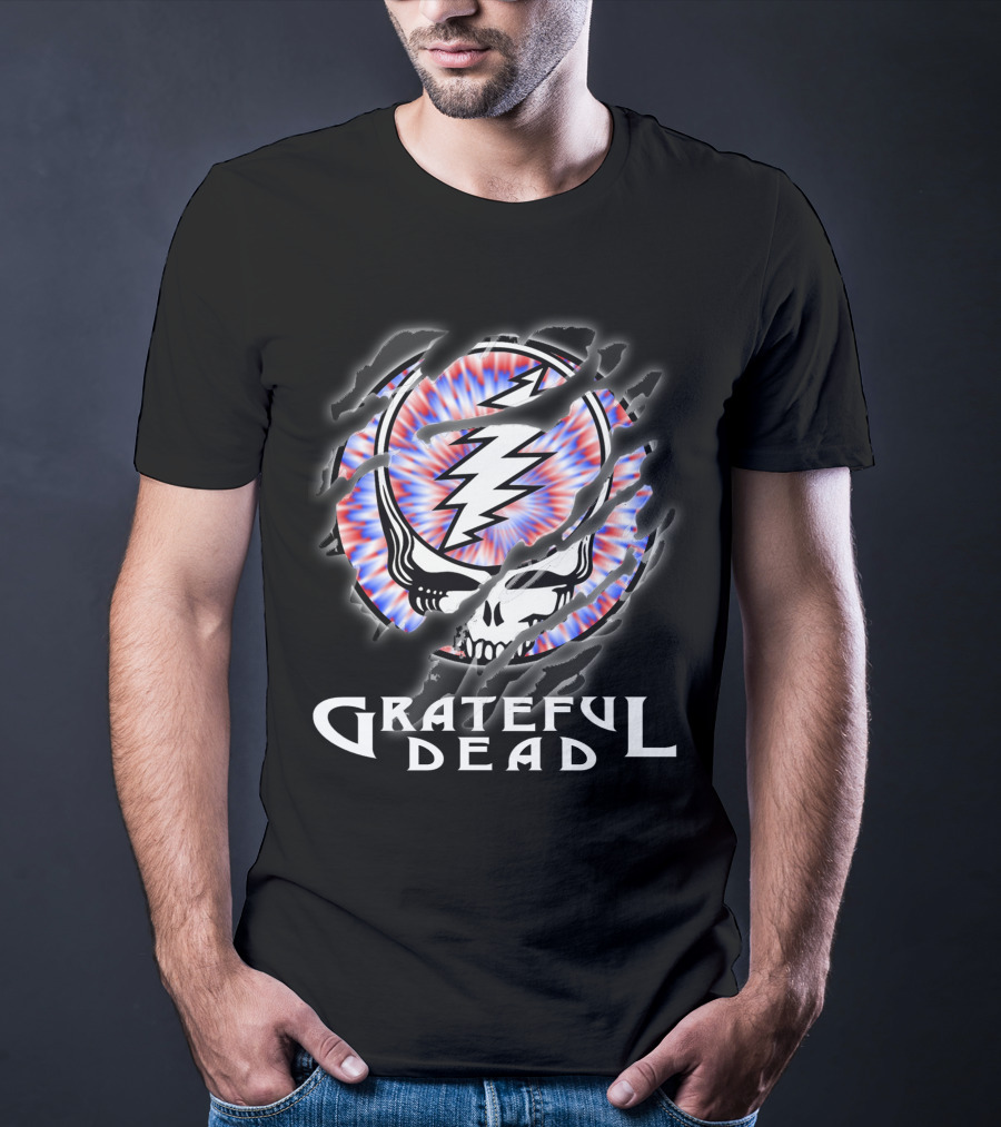 Grateful Dead Steal Your Face Skull Lightning Tie-Dye T-Shirt