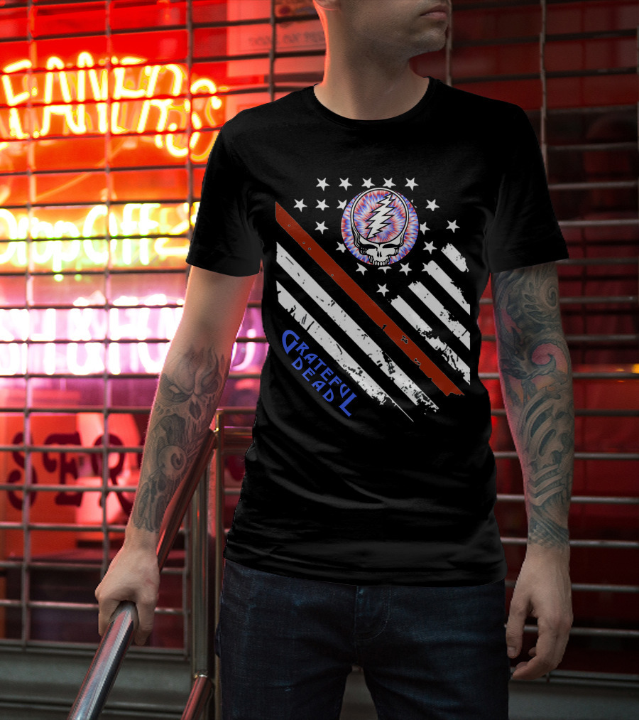 Grateful Dead Steal Your Face Stars And Stripes American Flag T-Shirt