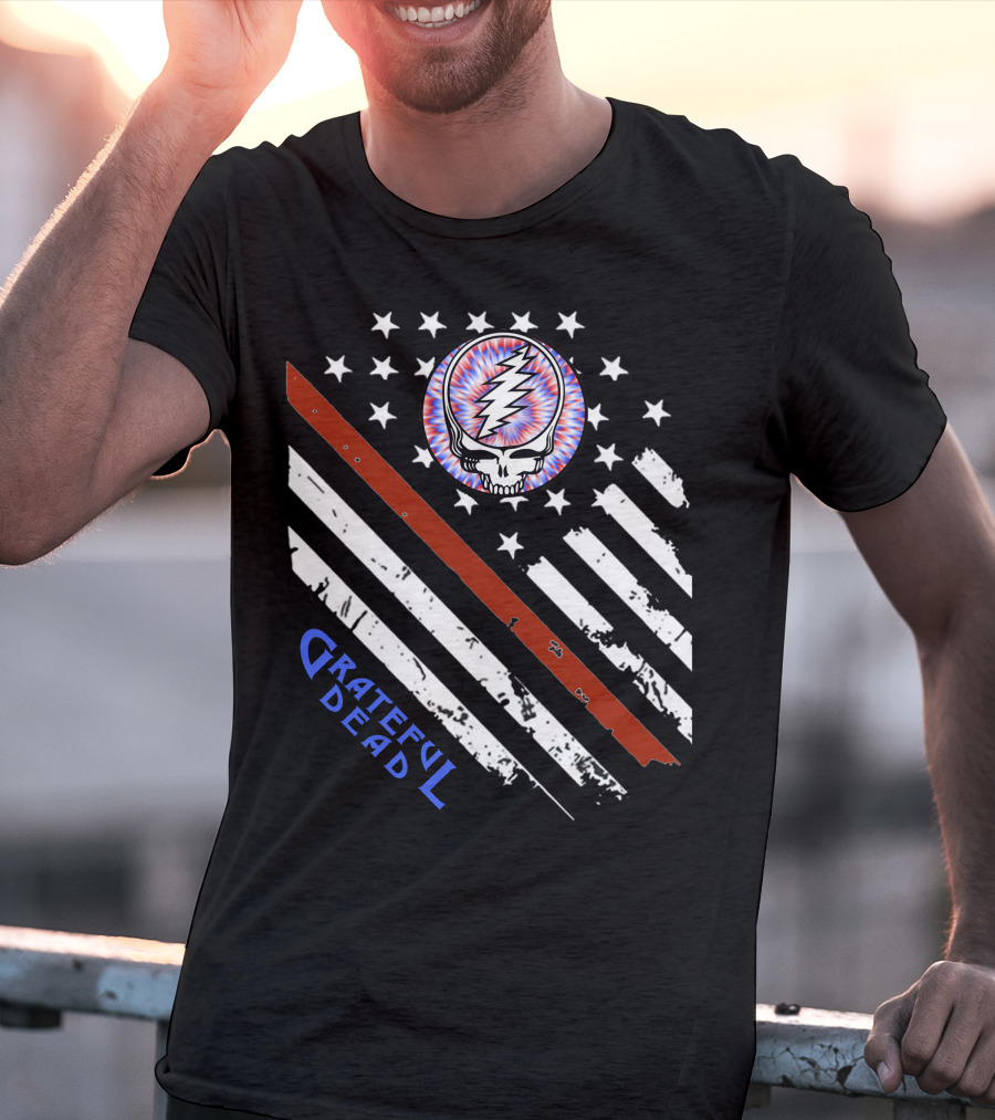 Grateful Dead Steal Your Face Stars And Stripes American Flag T-Shirt