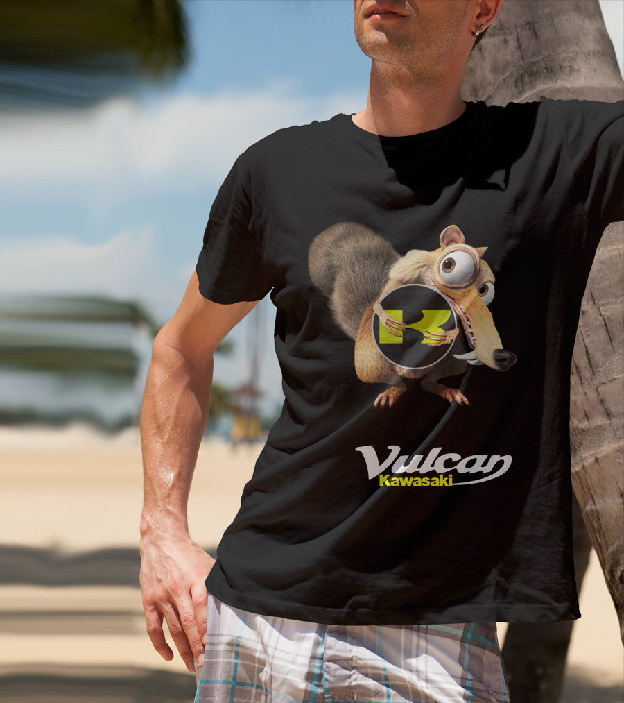 Vulcan Kawasaki Character Embracing T-Shirt