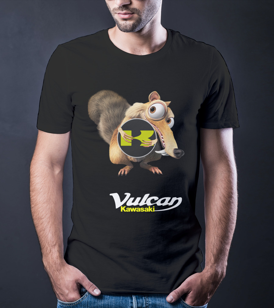 Vulcan Kawasaki Character Embracing T-Shirt