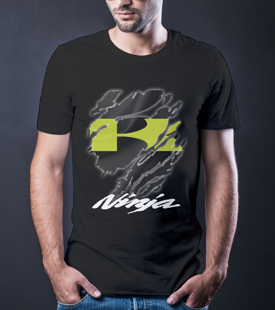 Ripped R Icon With Stylized Ninja T-Shirt