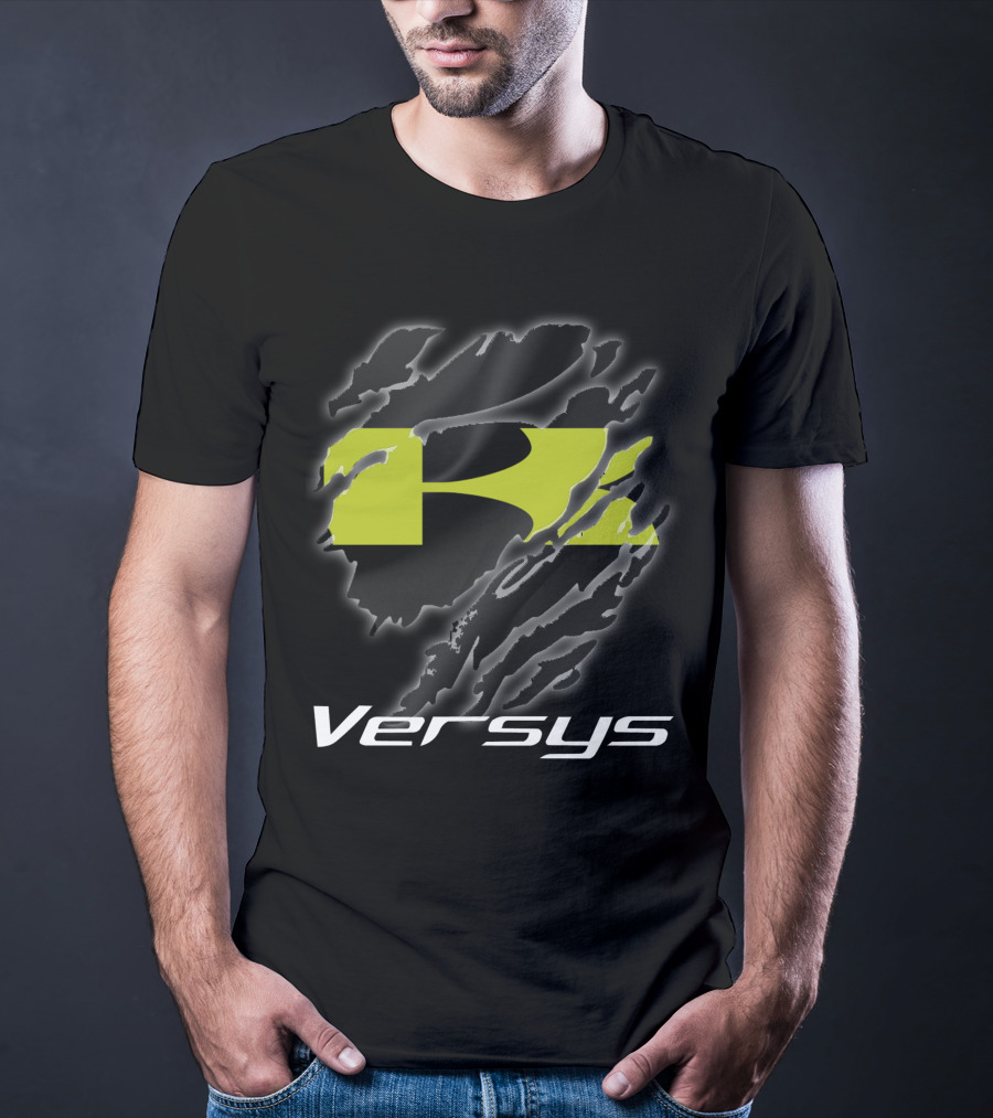 Versys 01 Kawasaki Motorcycle Claw Scratch Motif T-Shirt