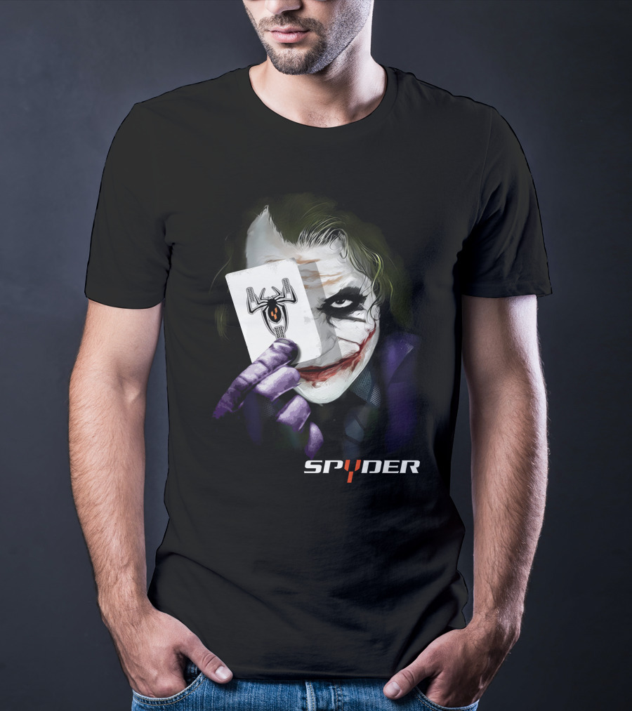 Spyder Joker Playing Card Dark Theme T-Shirt