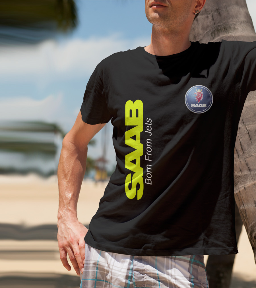 Saab Born From Jets Logo T-Shirt