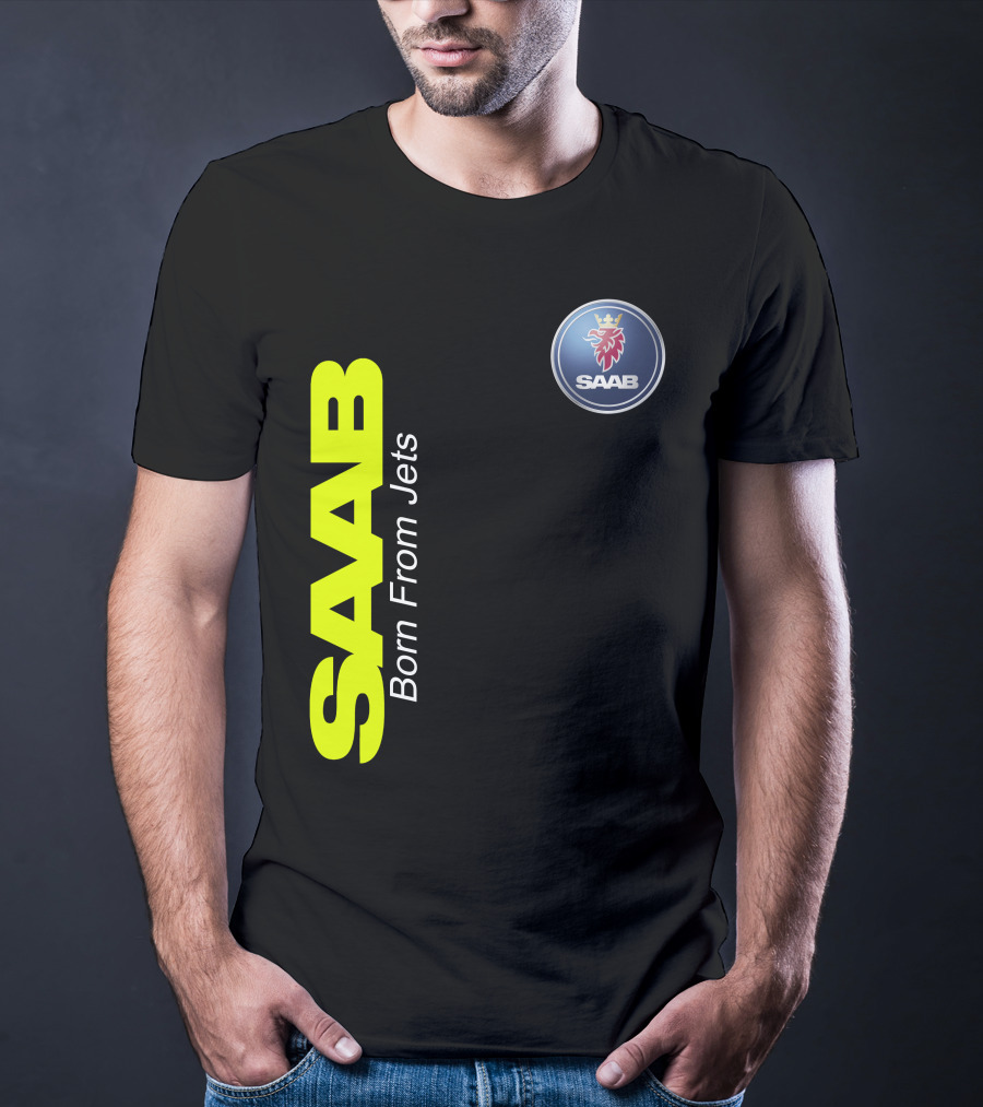 Saab Born From Jets Logo T-Shirt