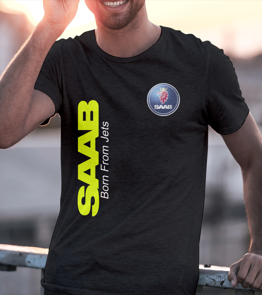 Saab Born From Jets Logo T-Shirt