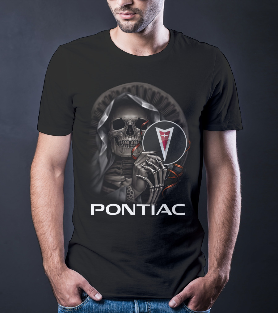 Pontiac Skull With Hooded Skeleton T-Shirt