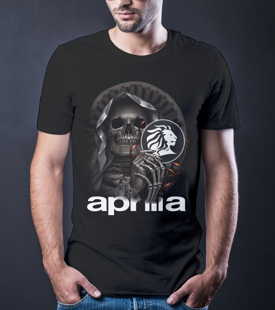 Aprilia Skull With Lion T-Shirt