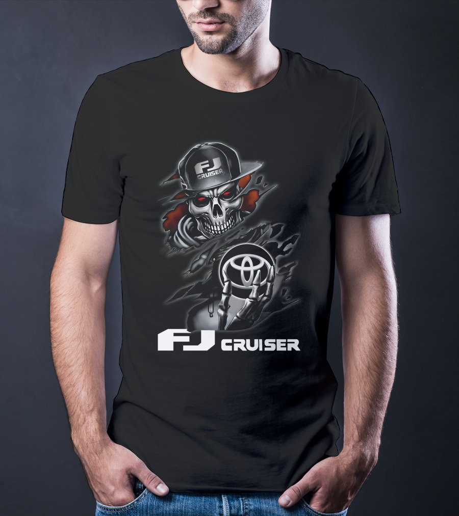 Fj Cruiser 05 Skull With Toyota T-Shirt