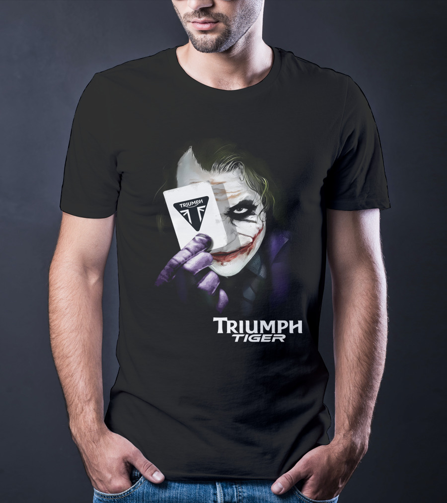 Triumph Tiger Joker Playing Card T-Shirt