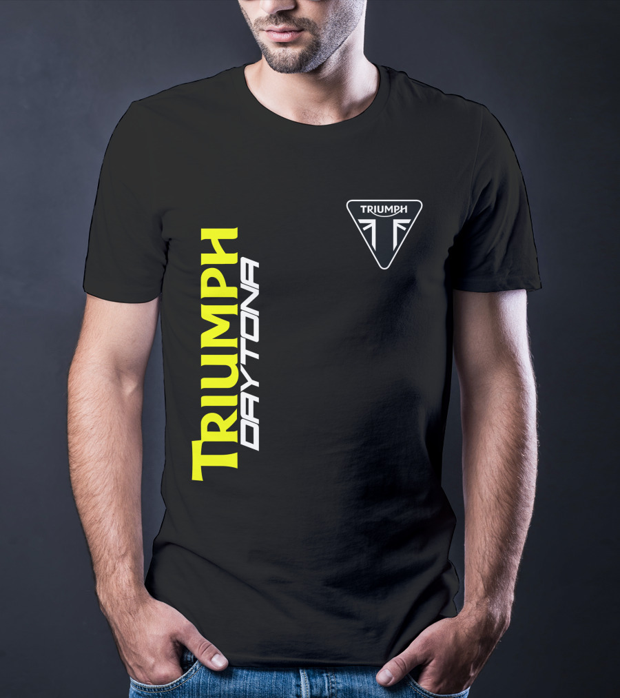 Triumph Daytona 01 Vertical Logo And Badge T-Shirt