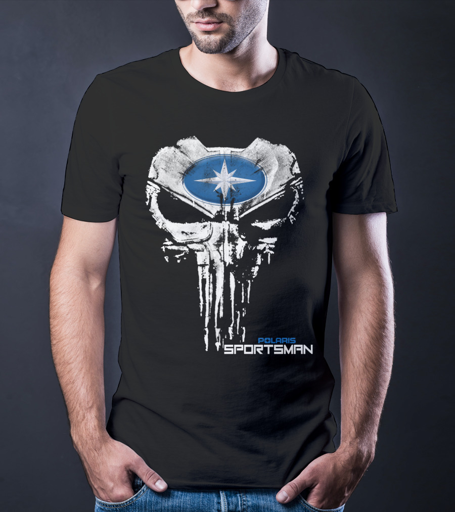 Polaris Sportsman Iconic Skull Emblem With Star Symbol T-Shirt