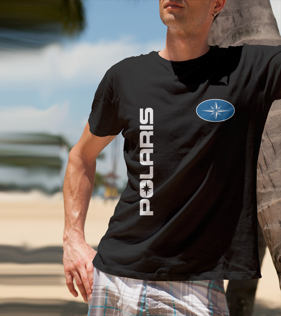 Polaris Star Logo Blue Oval T-Shirt