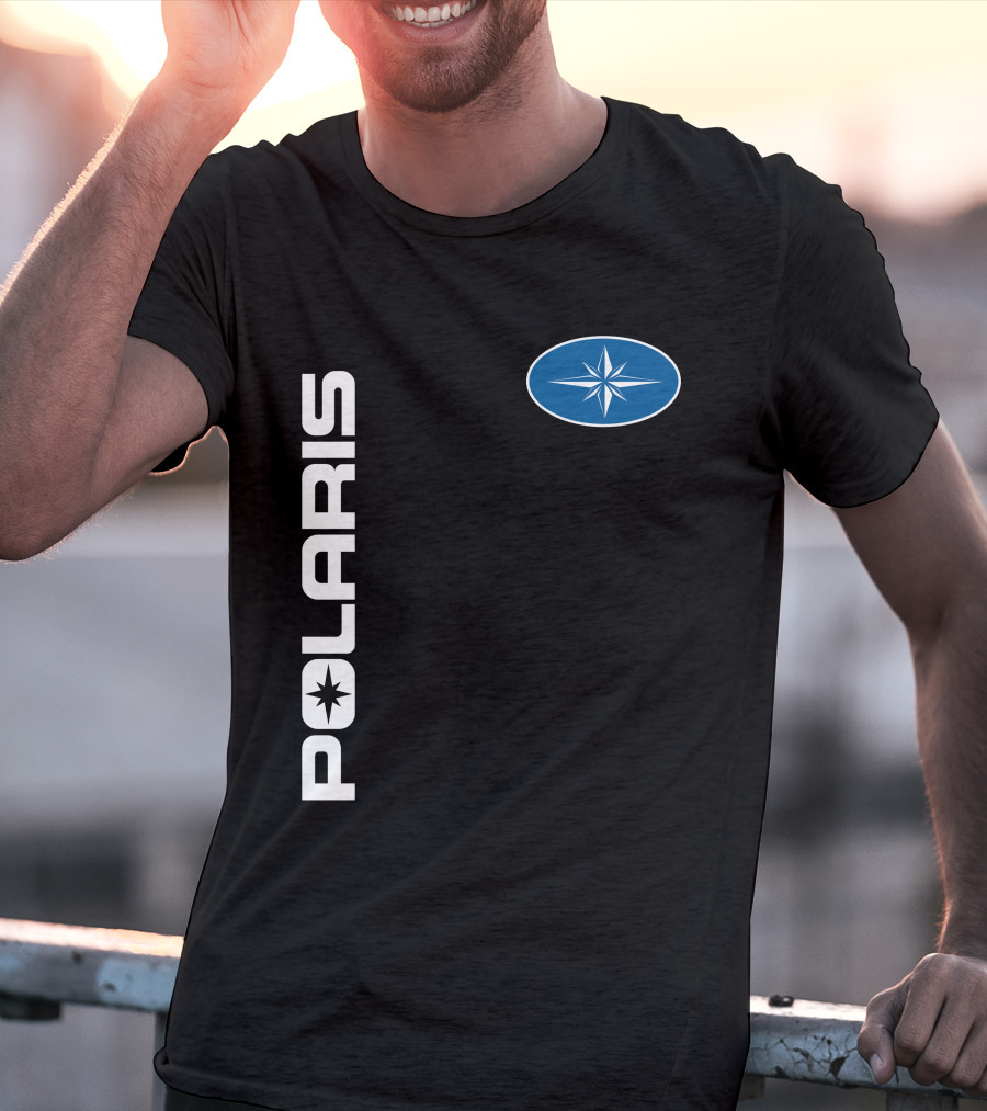 Polaris Star Logo Blue Oval T-Shirt