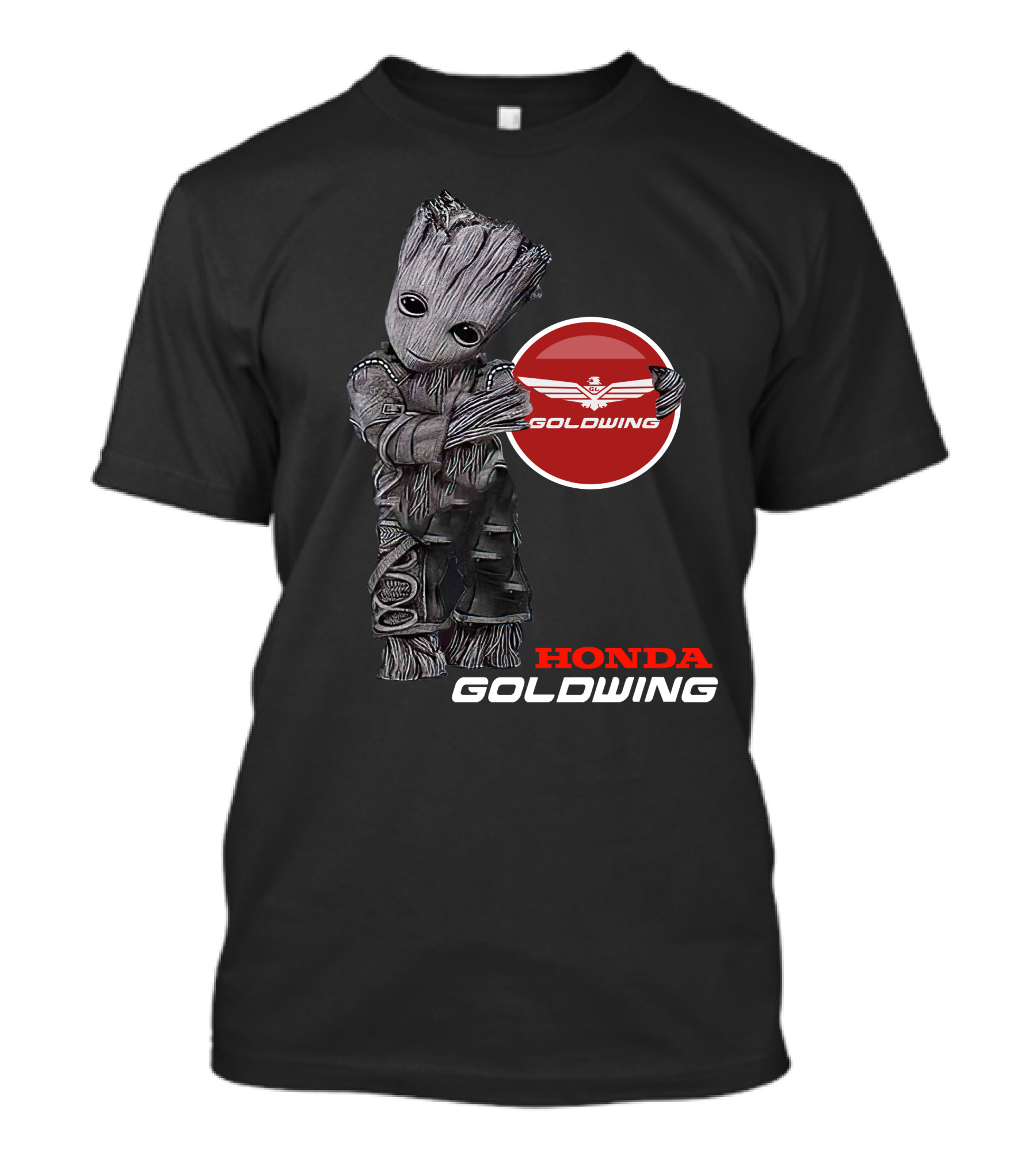 Honda Goldwing Groot Holding Red Winged T-Shirt