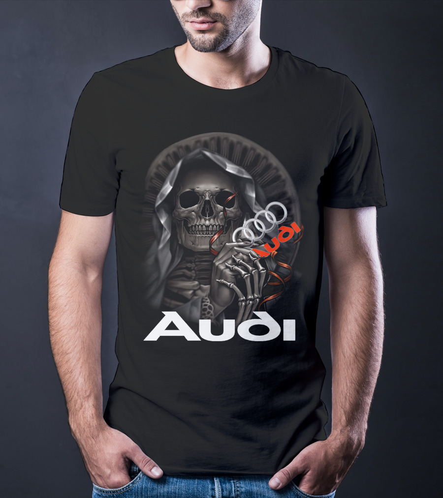 Audi Skull Grim Reaper Holding Rings T-Shirt