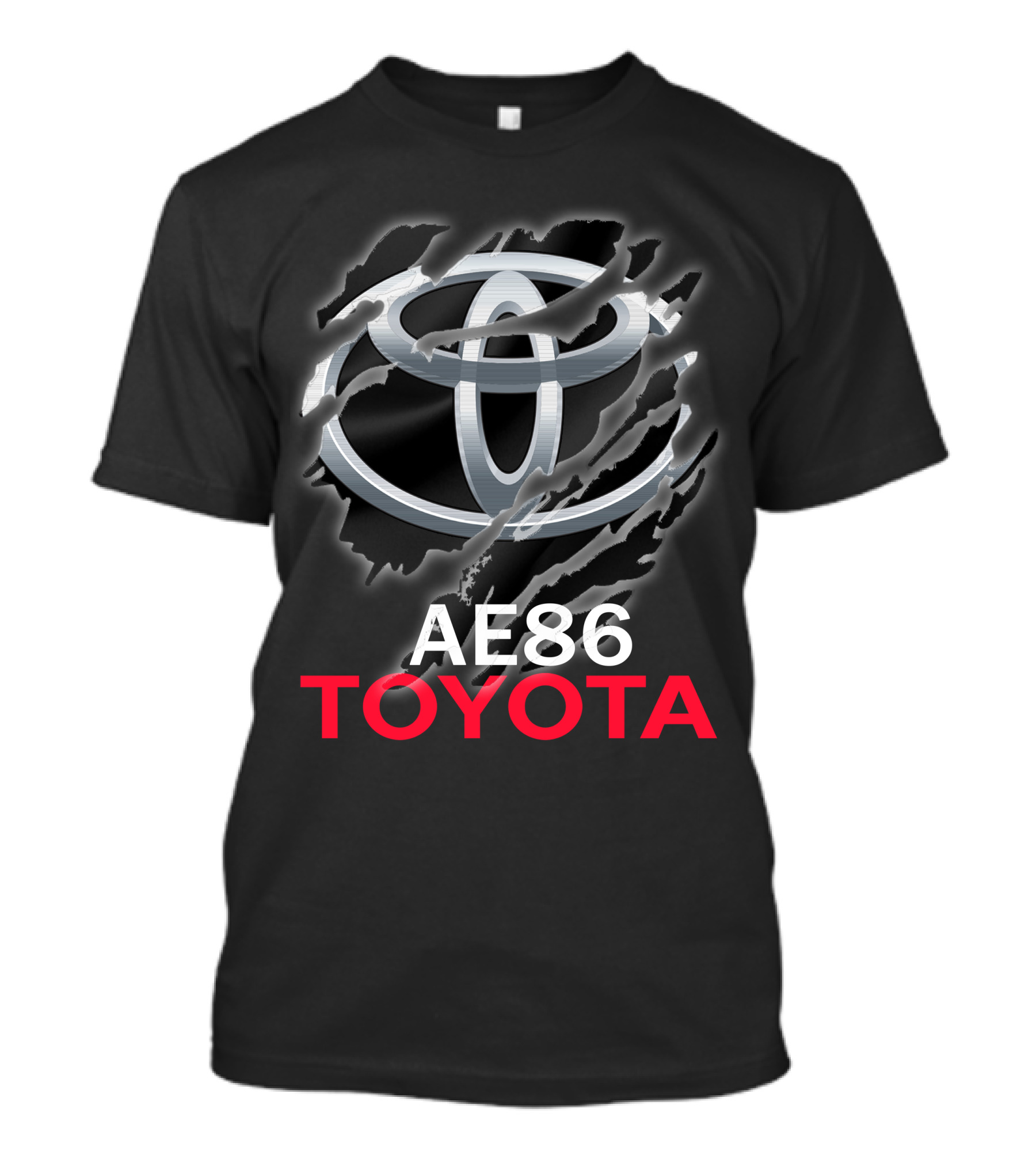 Ae86 Toyota Logo Ripped Effect T-Shirt
