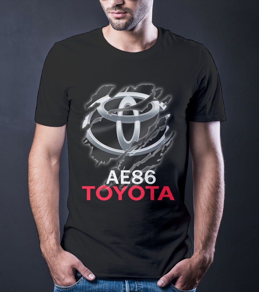 Ae86 Toyota Logo Ripped Effect T-Shirt