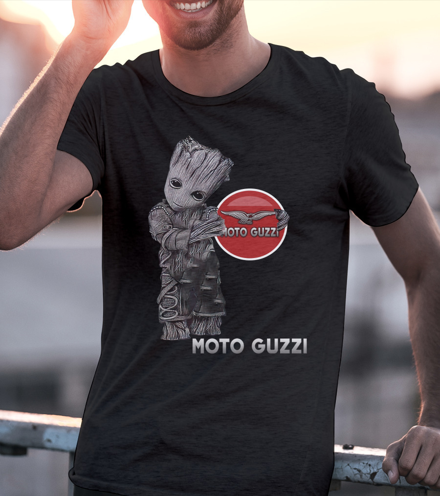 Moto Guzzi Groot Guardians Of The Galaxy Crossover T-Shirt