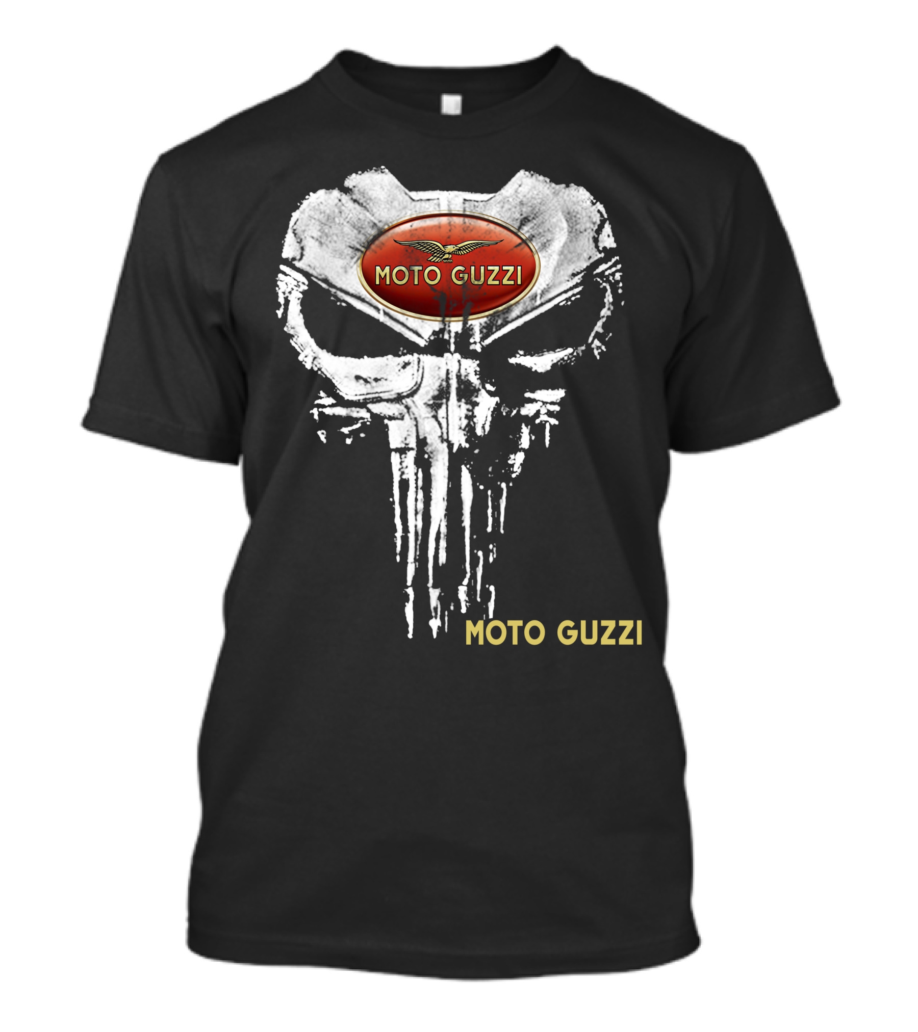 Moto Guzzi Logo With Skull T-Shirt