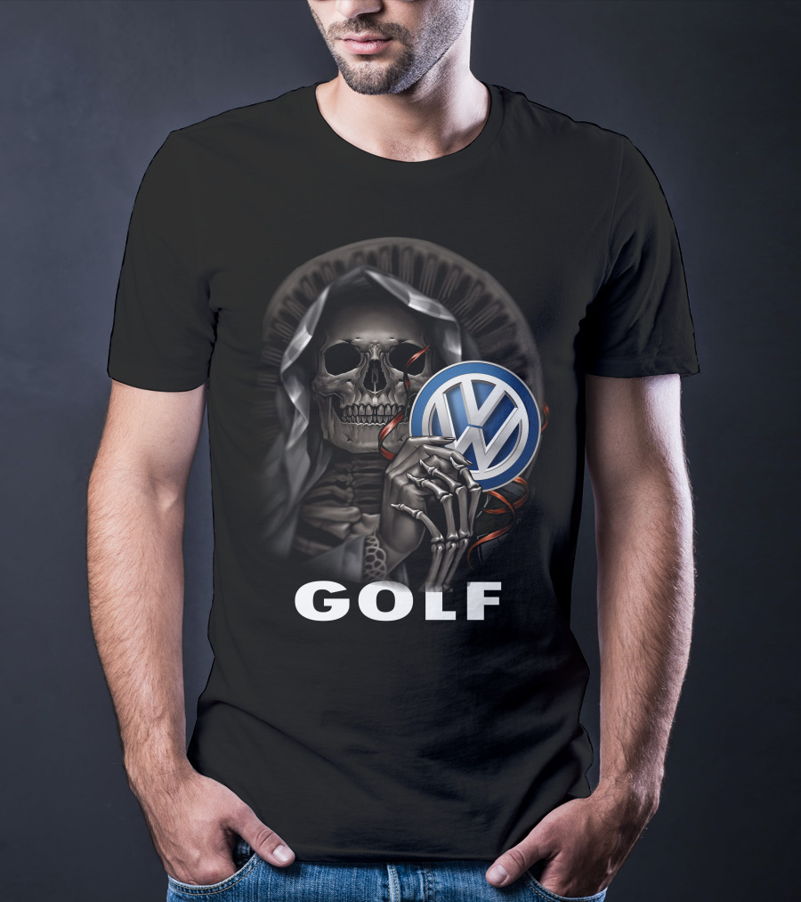 Golf Volkswagen Skull Reaper Artwork T-Shirt
