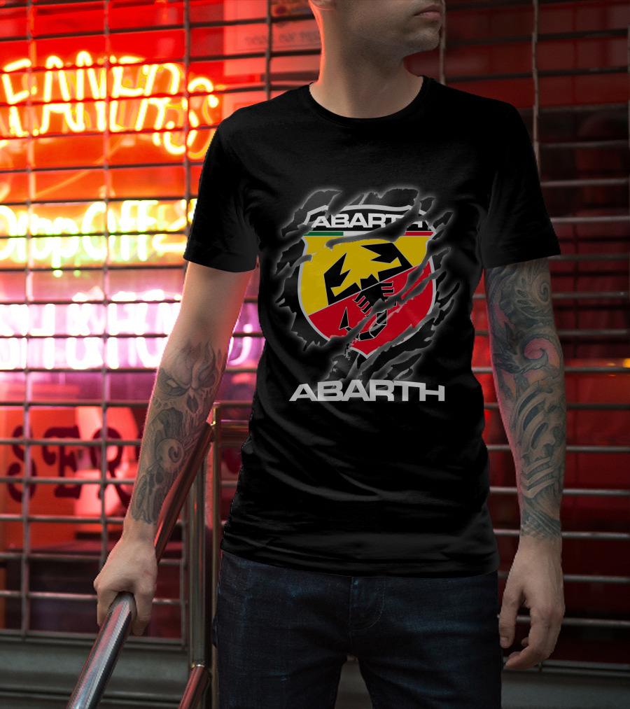 Abarth Logo Torn Claw Marks Racing T-Shirt