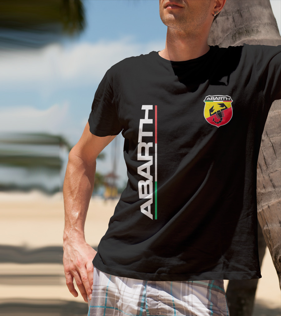 Abarth Logo With Italian Flag Colors And Scorpion T-Shirt