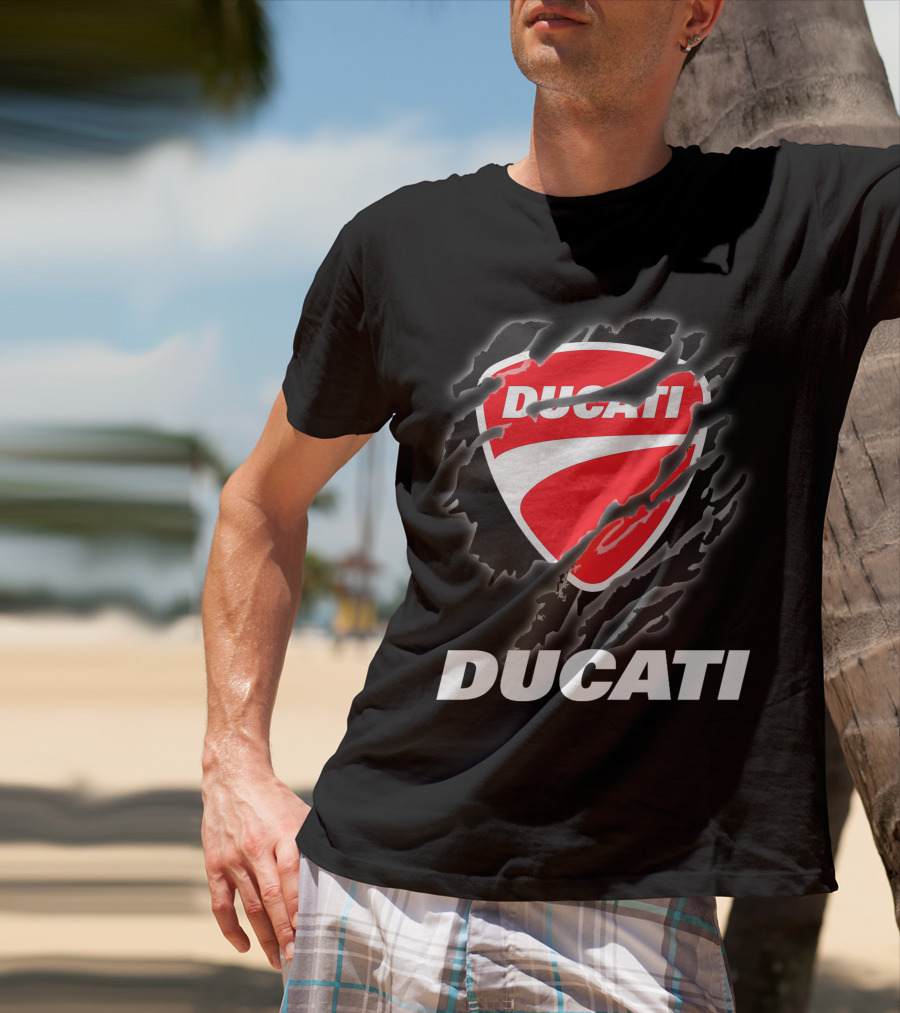 Ducati Logo Red Shield Moto Enthusiast T-Shirt
