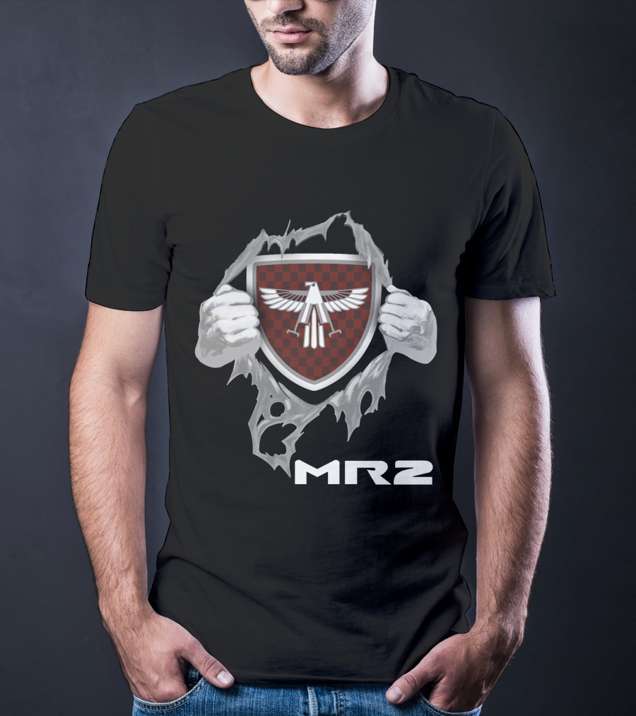 Mr2 Red Checkered Shield With Winged Eagle T-Shirt