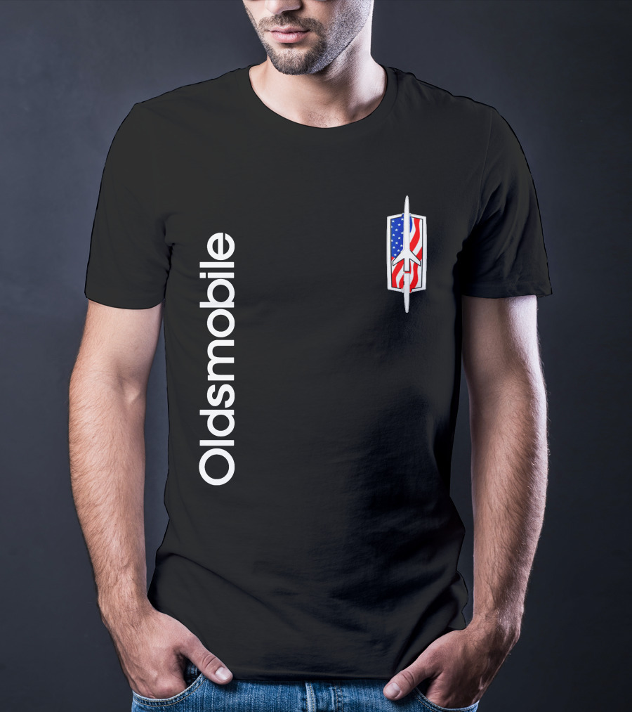Oldsmobile Classic Logo With American Rocket Symbol T-Shirt