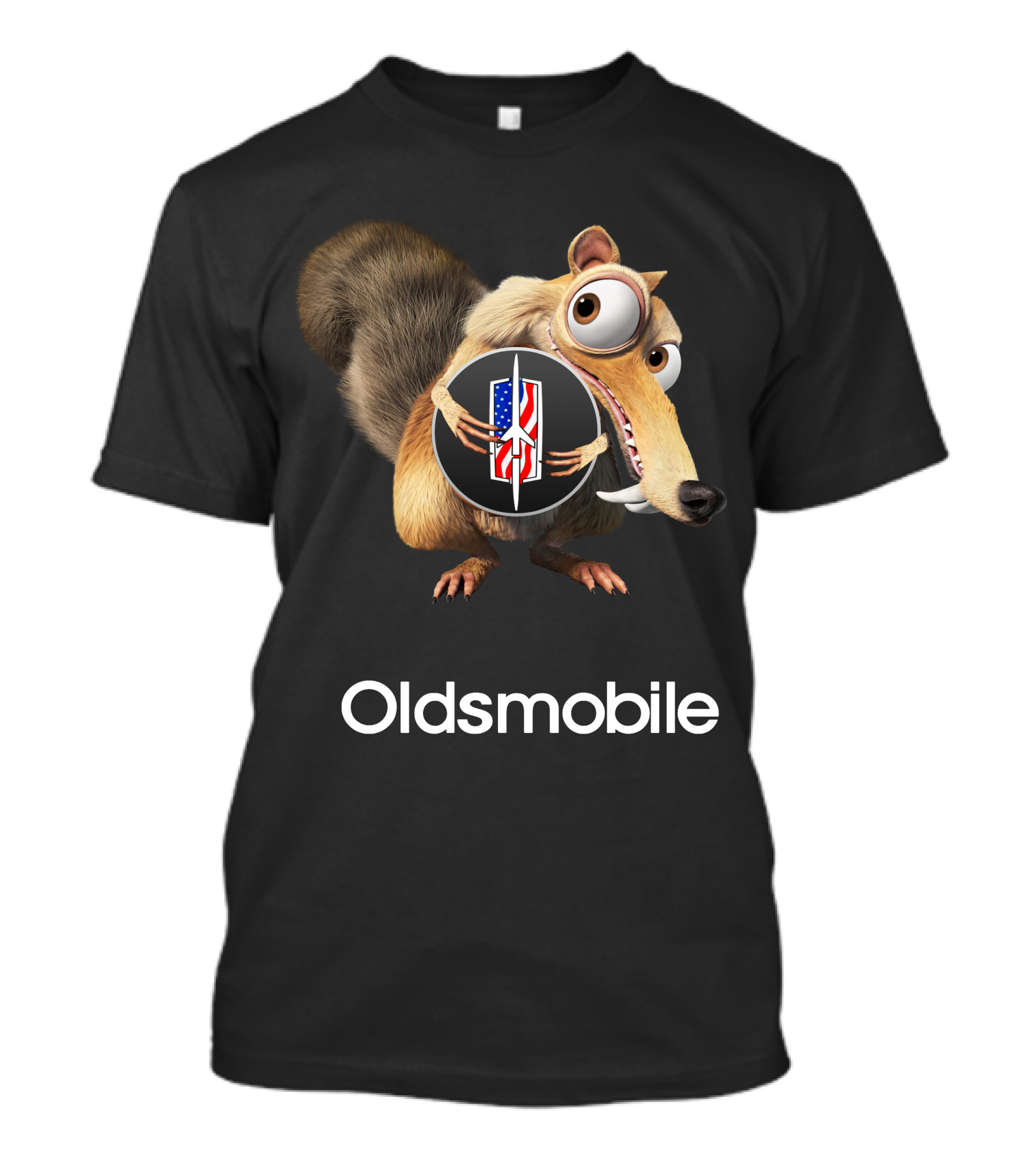 Oldsmobile Ice Age Scrat Rocket Badge T-Shirt