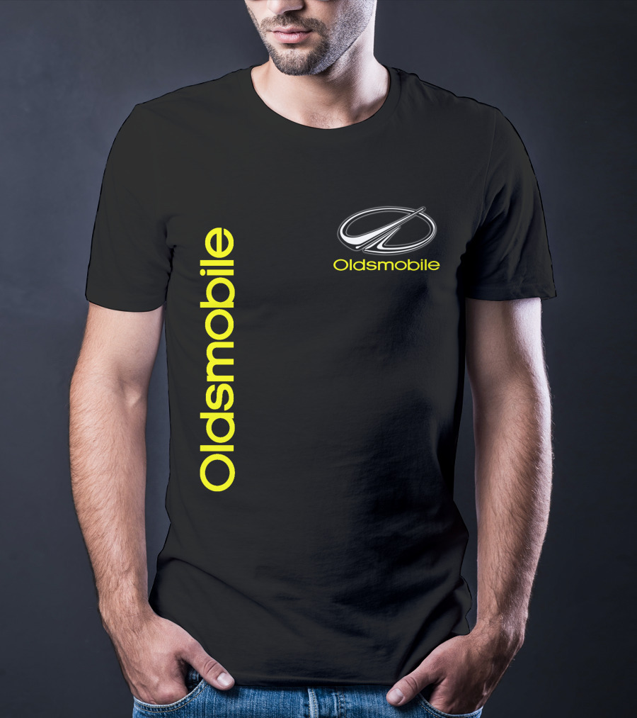 Oldsmobile Vertical Yellow Text And Classic T-Shirt