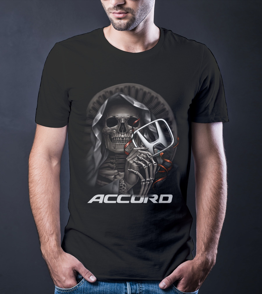 Accord Grim Reaper Skull Holding Honda T-Shirt
