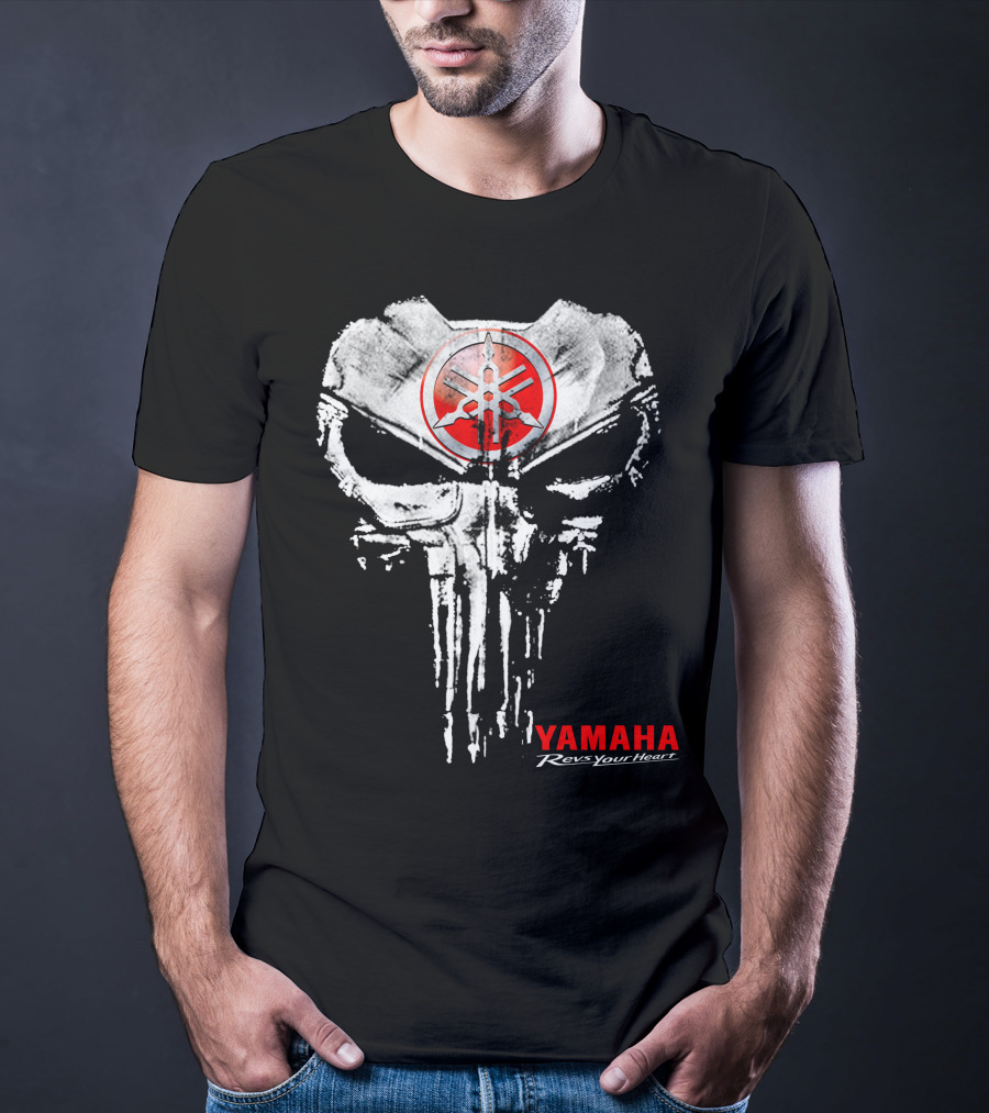 Yamaha Revs Your Heart Skull T-Shirt