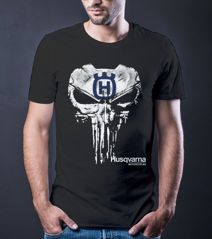 Husqvarna Motorcycles Punisher Skull T-Shirt