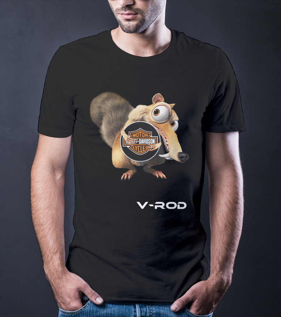 V-Rod Harley Davidson Scrat Ice Age Crossover T-Shirt
